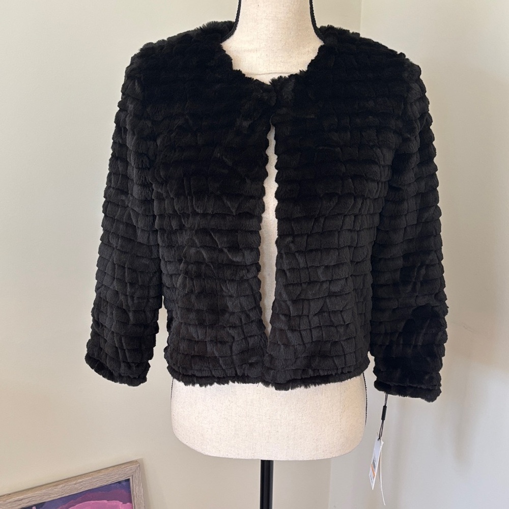 Calvin Klein NWT Black Teddy Jacket Size Small